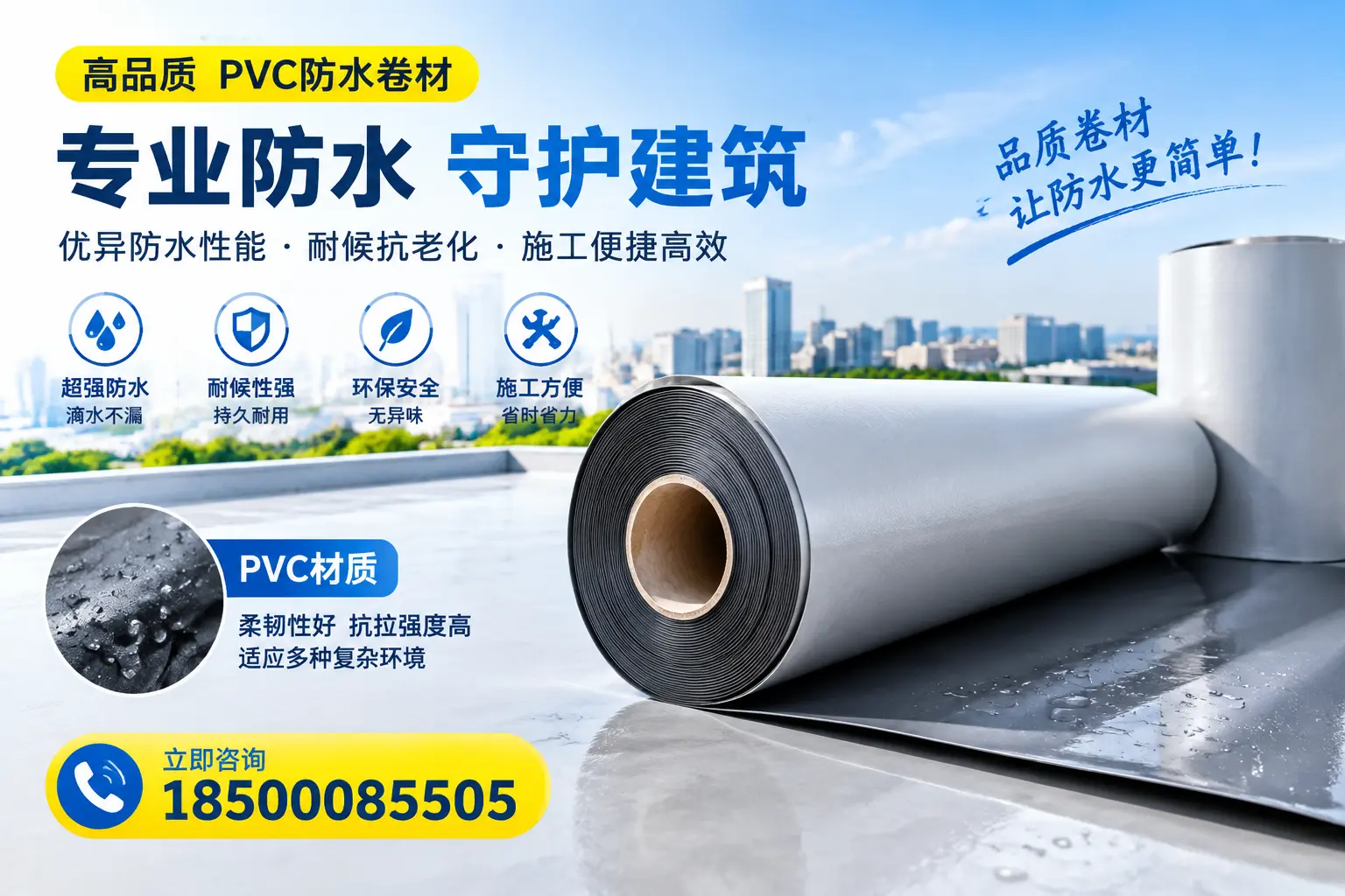 PVC防水卷材的安全性分析,榆林居民需了解的知识